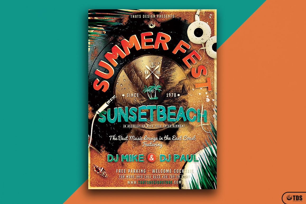 Summer Fest Flyer Template V1 example image 1