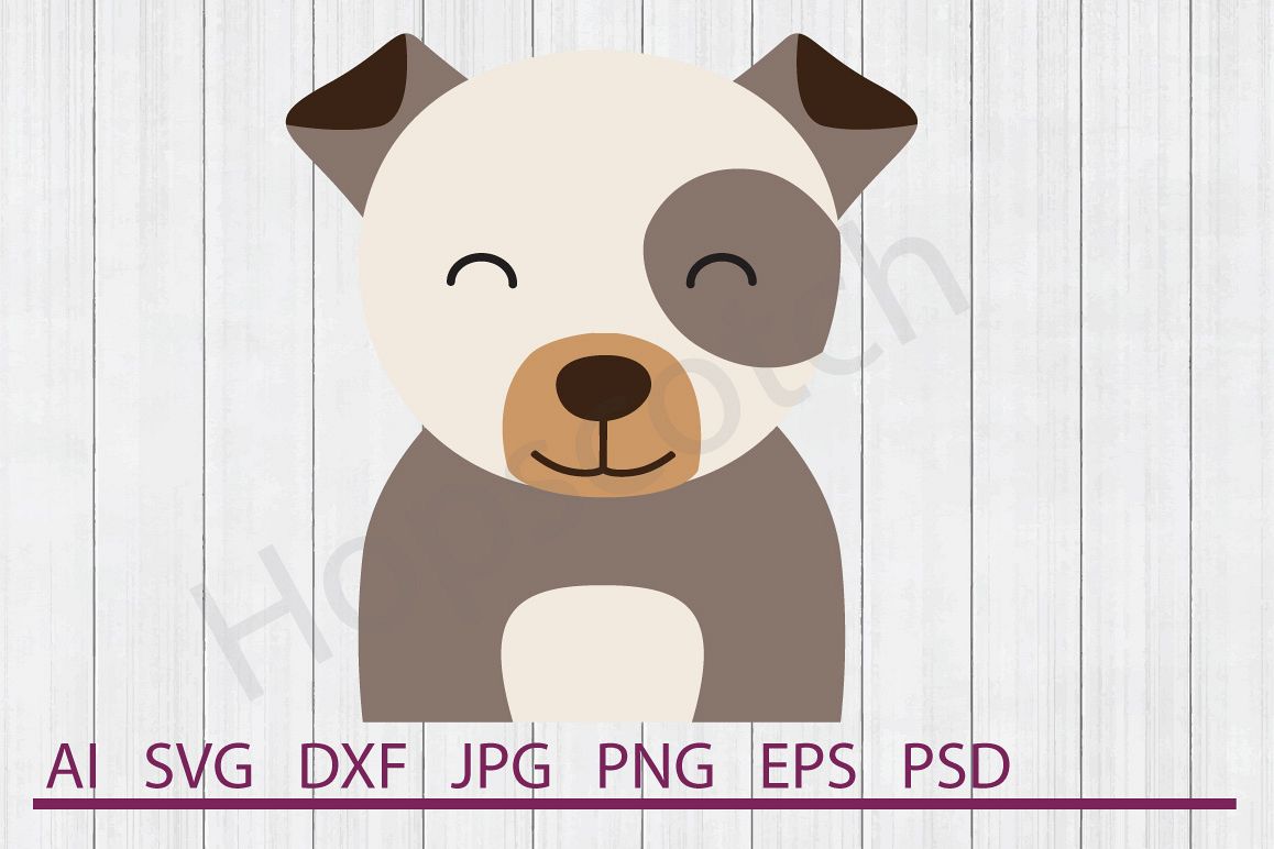 Dog Face SVG, Dog SVG, DXF File, Cuttable File