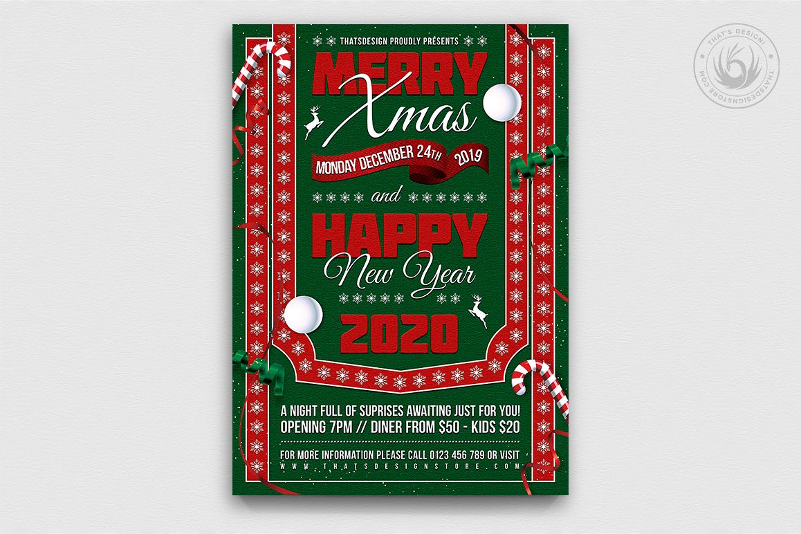 Christmas Eve Flyer Template V10 example image 1