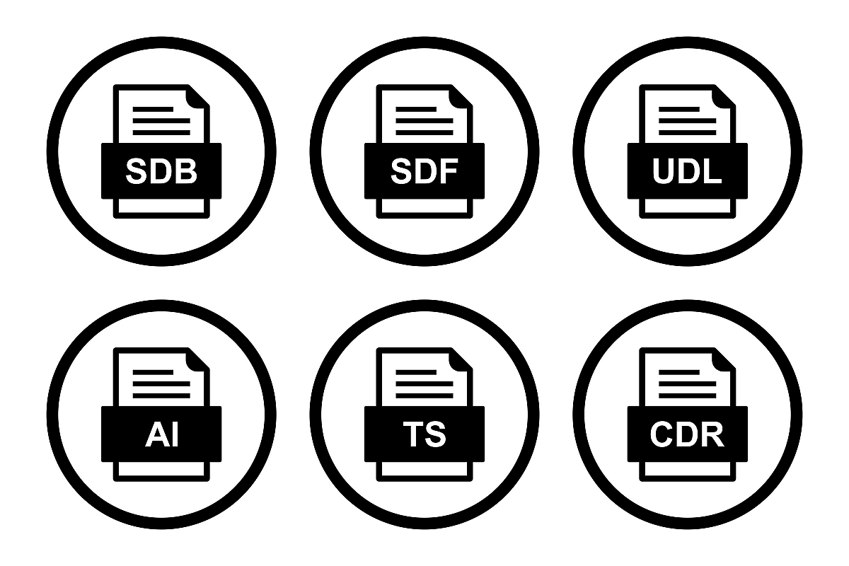 Set Of File Formats Icons example image 1