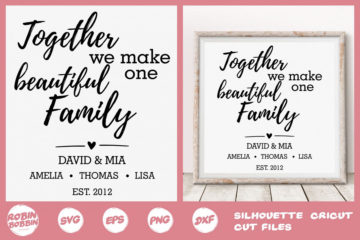 Family SVG, Newlyweds SVG, In Love svg, Personalized Family example image 1