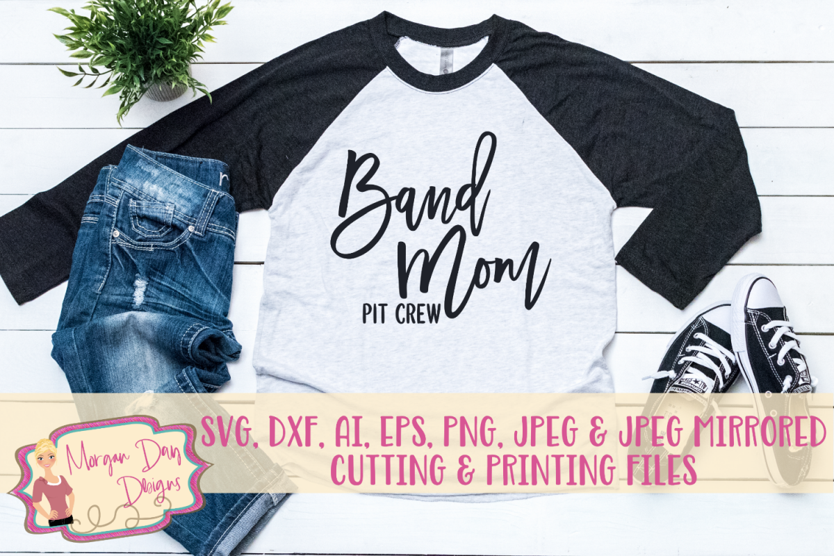 Band Mom Pit Crew SVG, DXF, AI, EPS, PNG, JPEG example image 1