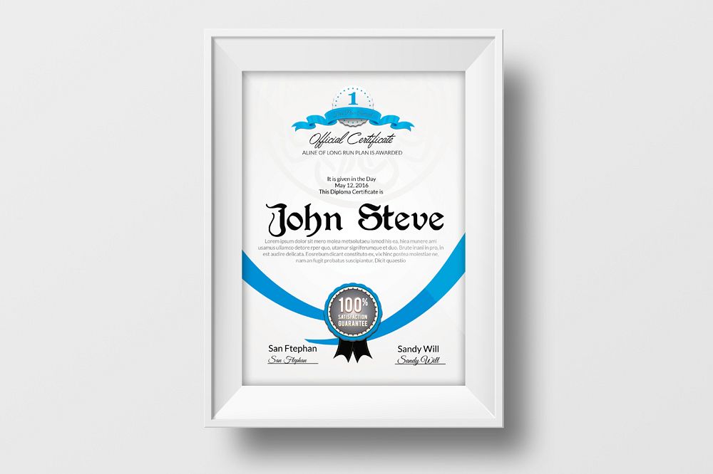 Vertical Certificate Templates example image 1