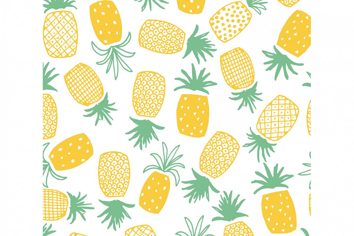 Pineapple Print Seamless Pattern example image 1