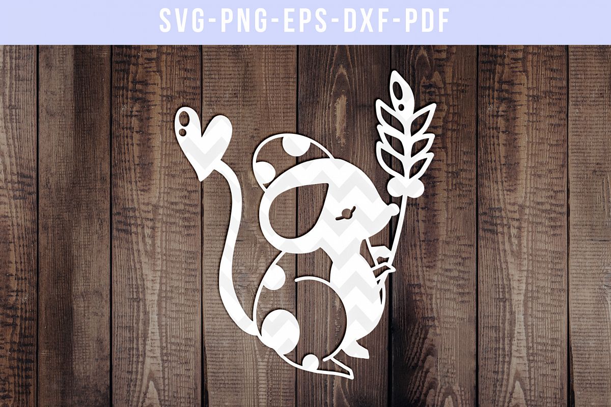 Download Cute Mouse Papercut Template, Autumn Harvest SVG, PDF, DXF ...