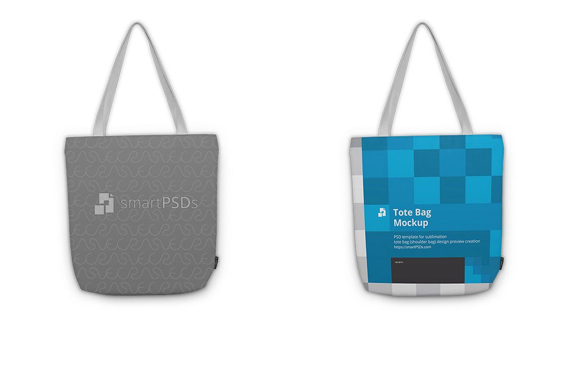 Download Tote Bag Sublimation Design Mockup - 5 Views (21704) | Mock Ups | Design Bundles