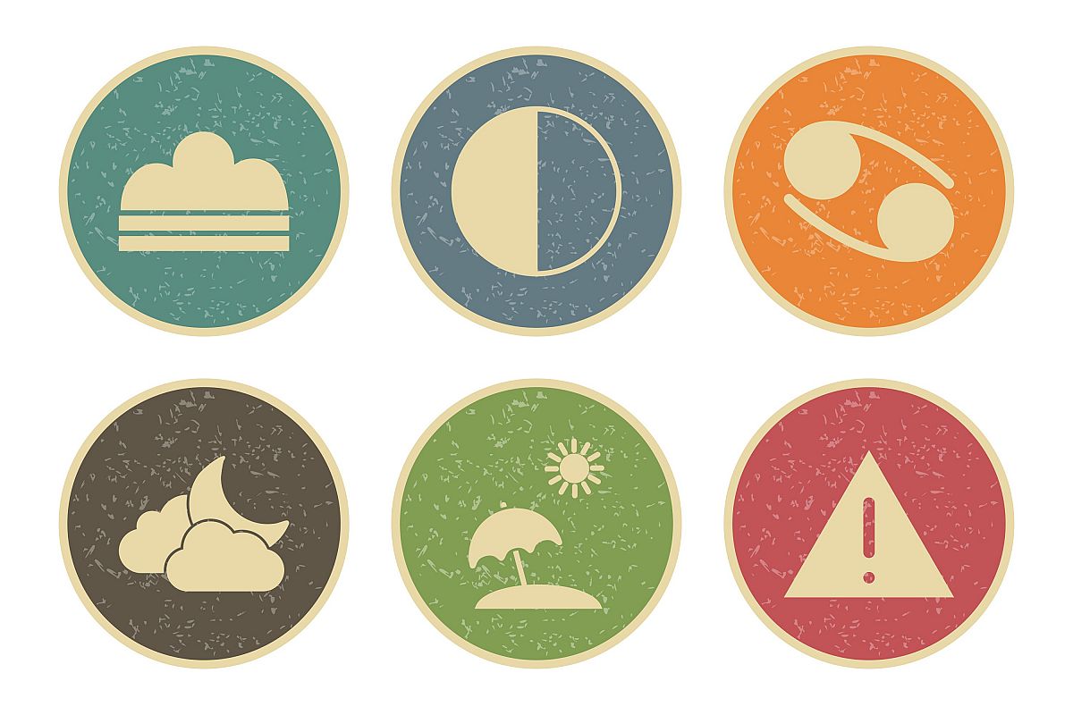 Set Of Weather And Season Icons example image 1