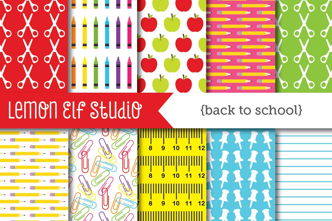 Back To School-Digital Paper (LES.DP17) example image 1