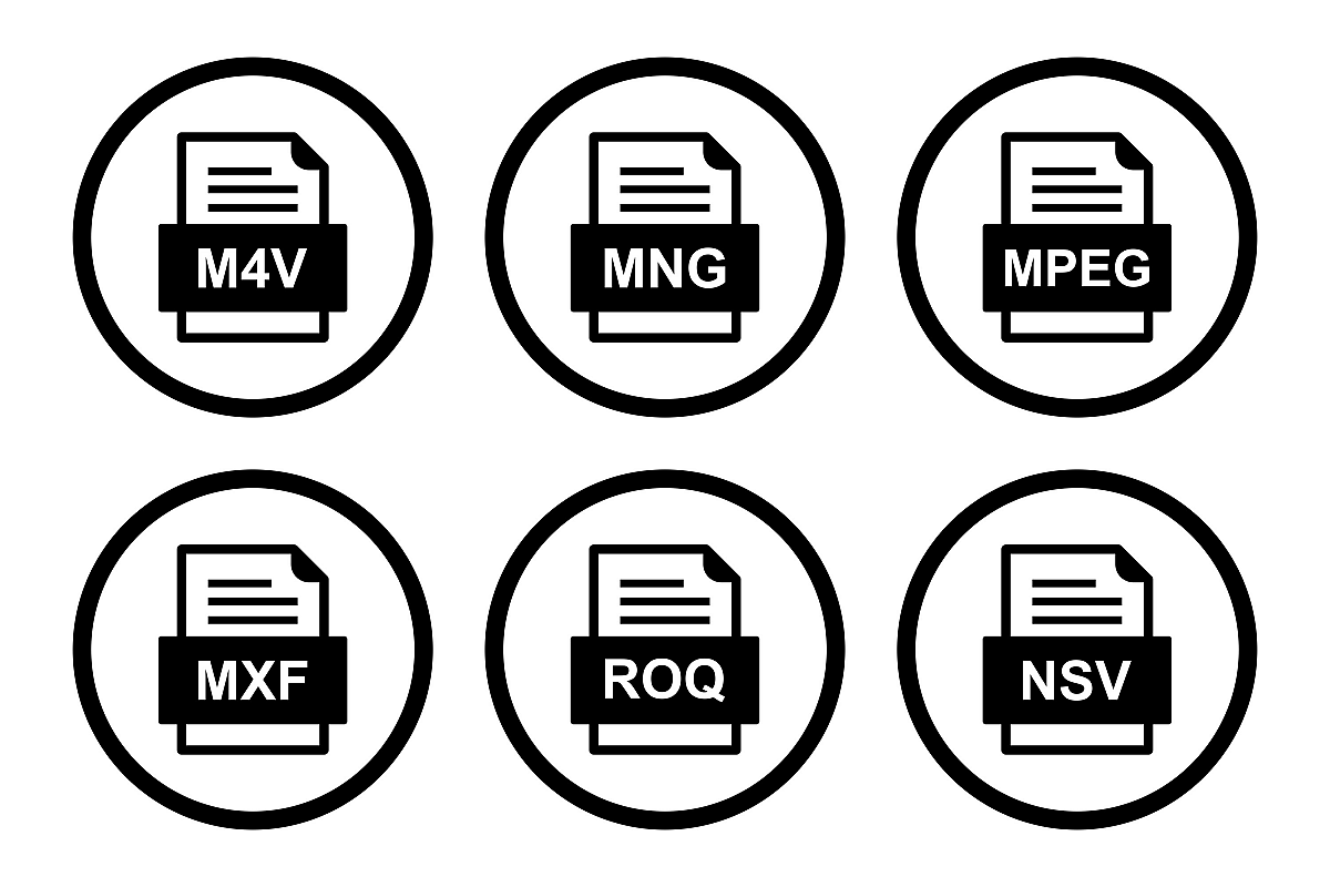 Set Of File Formats Icons example image 1