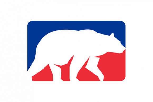 Grizzly Bear Walking Silhouette Rectangle Retro example image 1