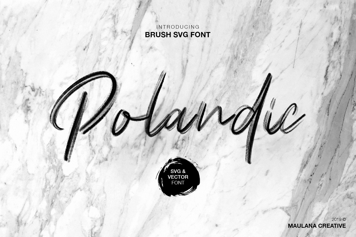 Polandic SVG Brush Font example image 1