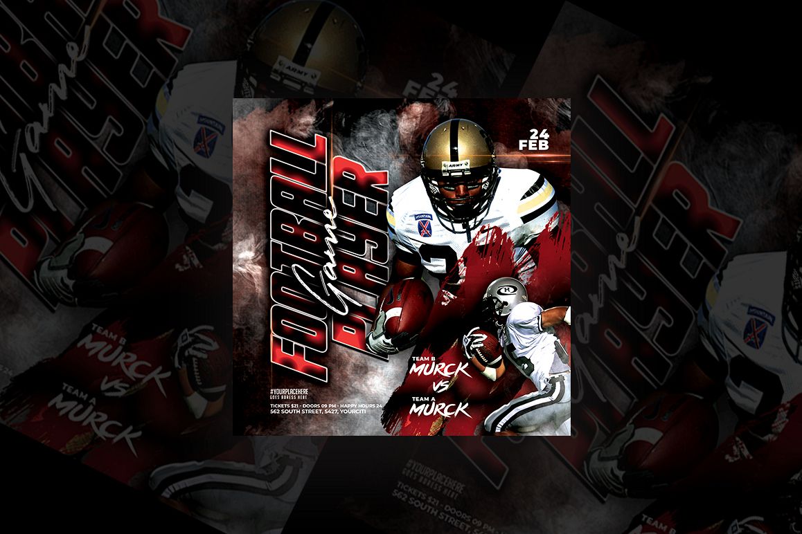 Football Game Player Flyer example image 1