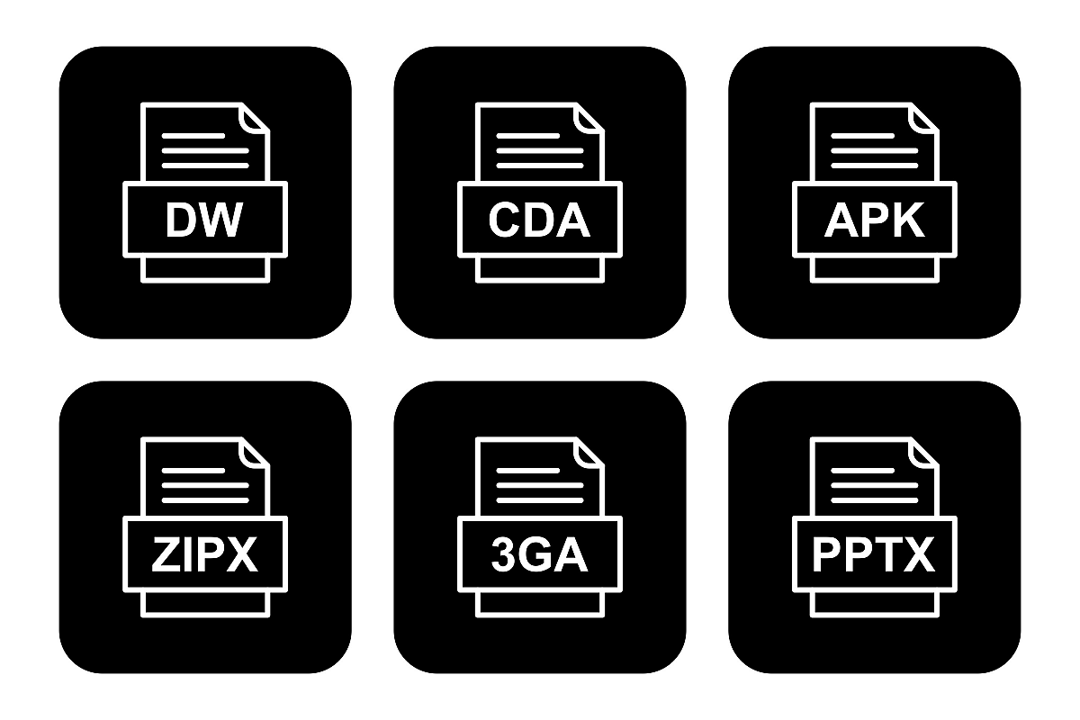 Set Of File Formats Icons example image 1
