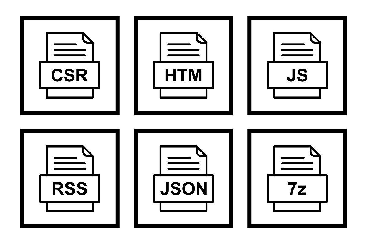 Set Of File Formats Icons example image 1