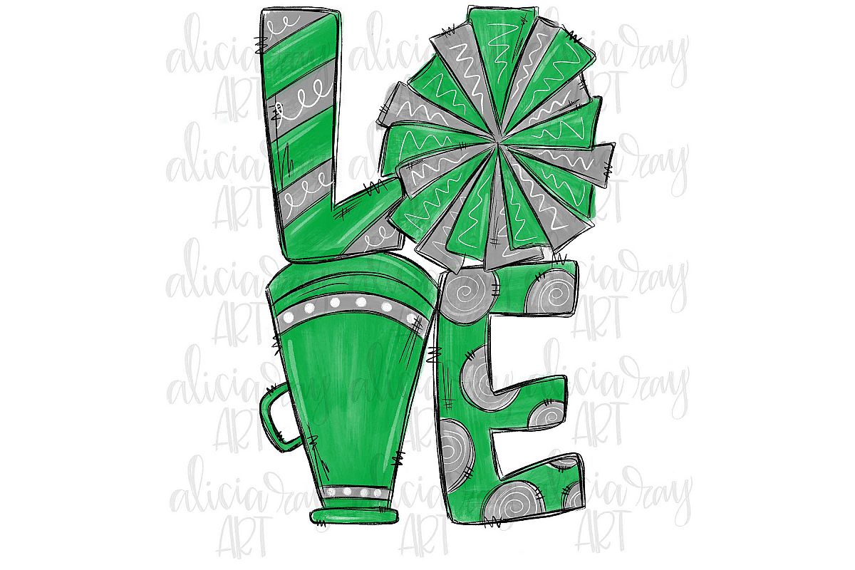 Cheer Love Green and Gray example image 1
