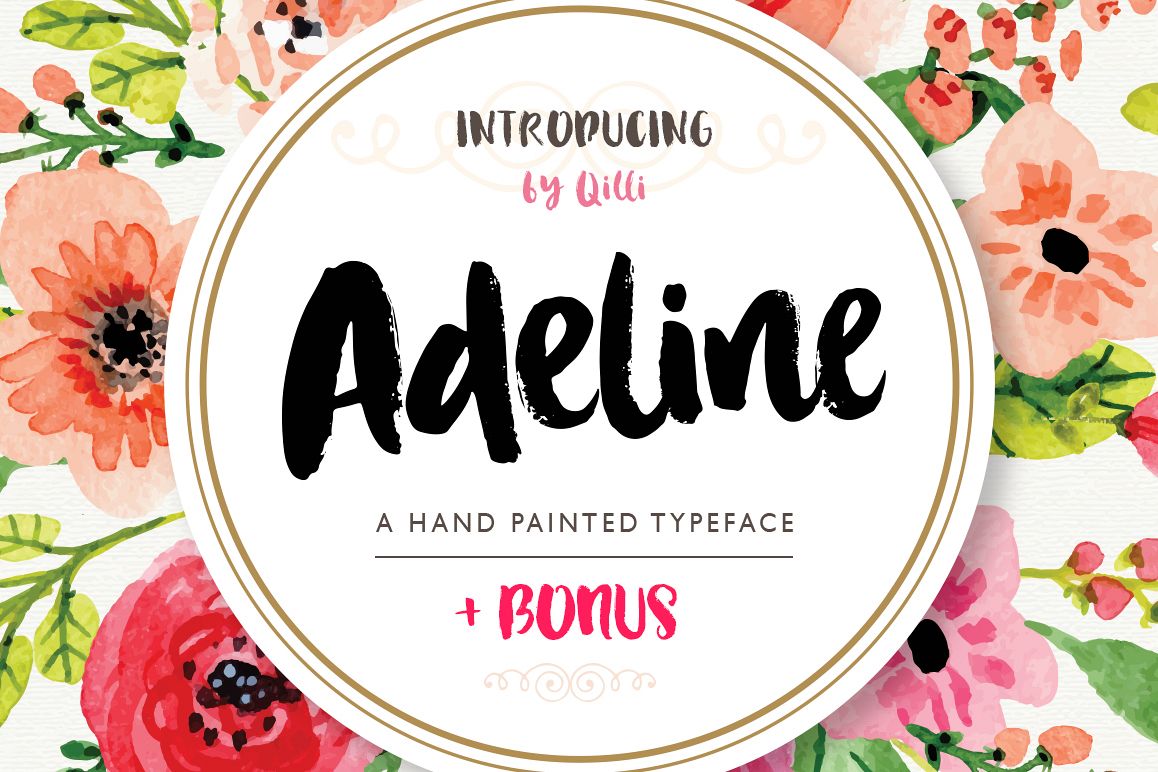 Adeline Typeface - Brush Script example image 1
