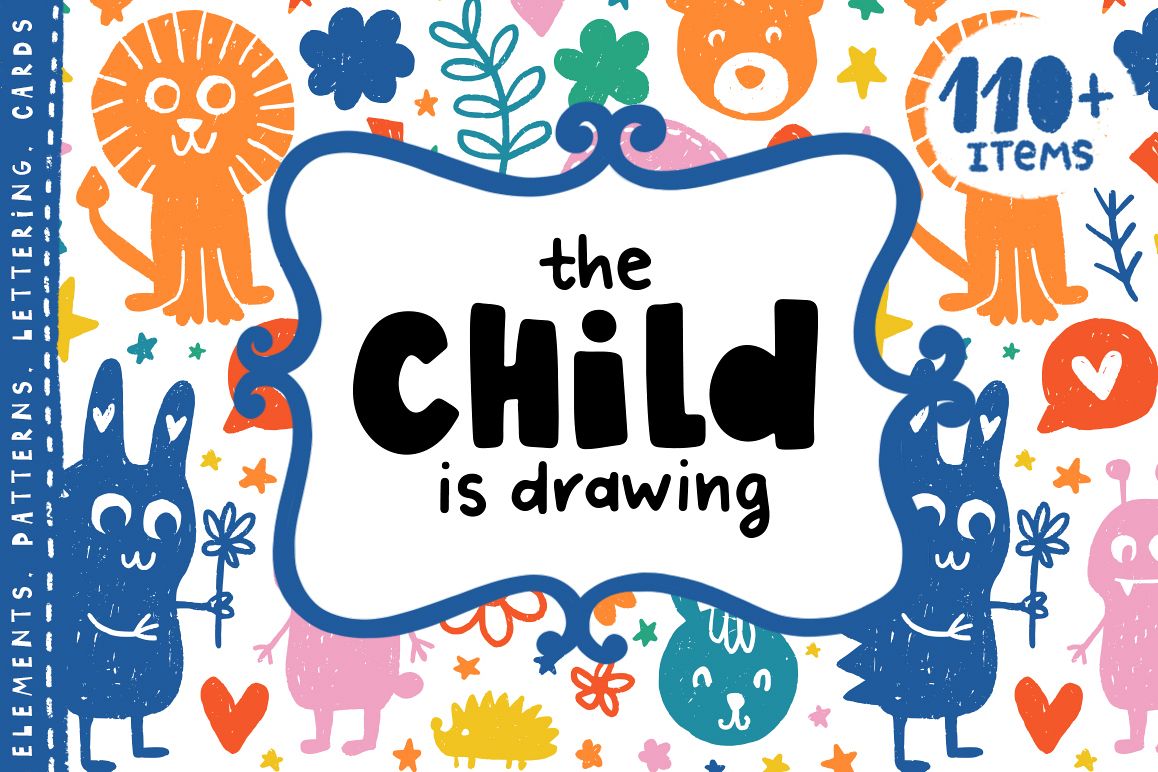 The Child is Drawing - Kids Clipart example image 1