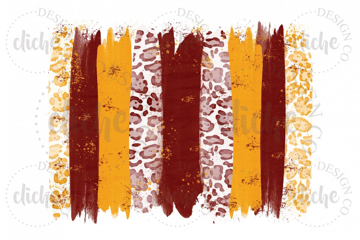 Red Yellow Paint Stroke Sublimation Design Background example image 1