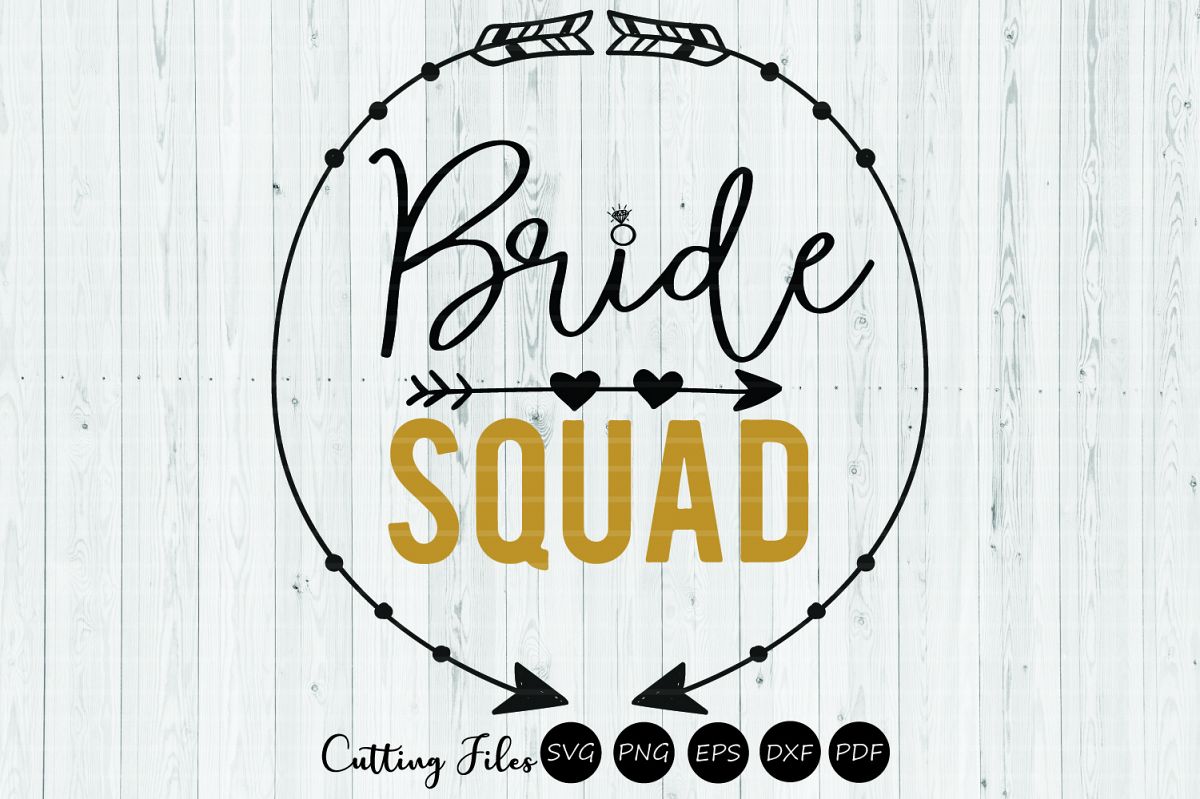 Bride Squad clipart | SVG cut file | 300 PPI example image 1