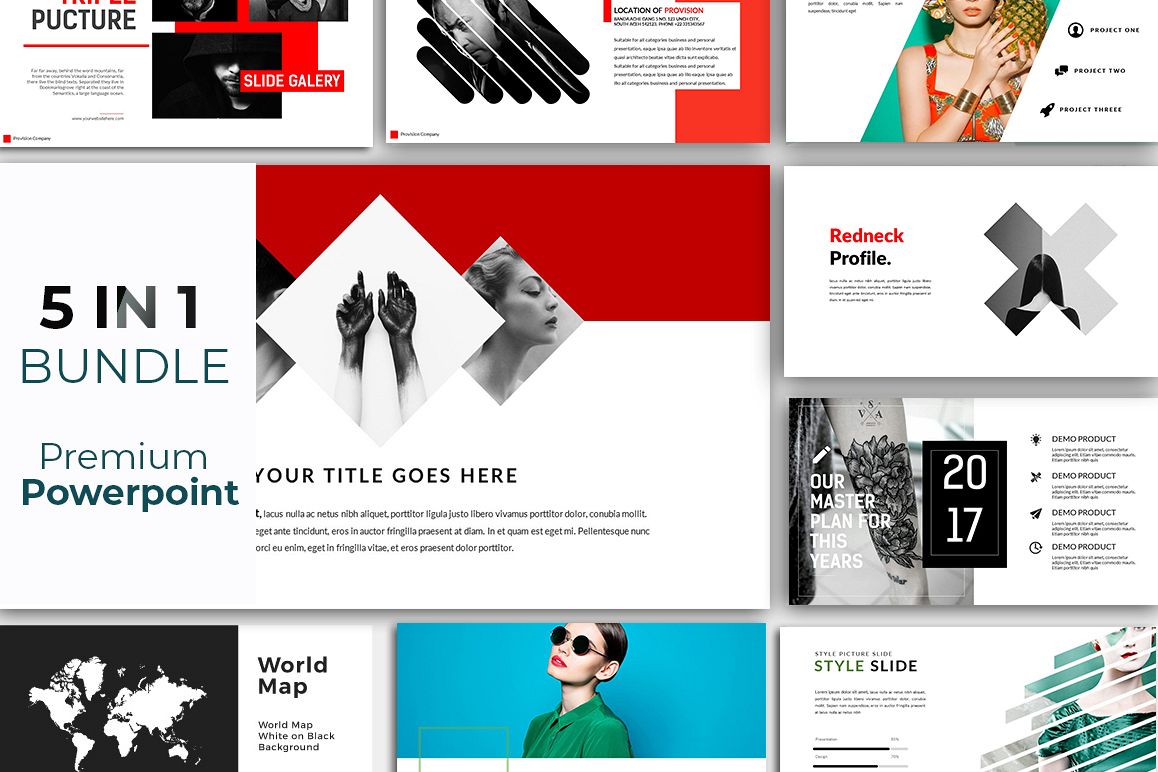 5 In 1 Powerpoint Bundle example image 1