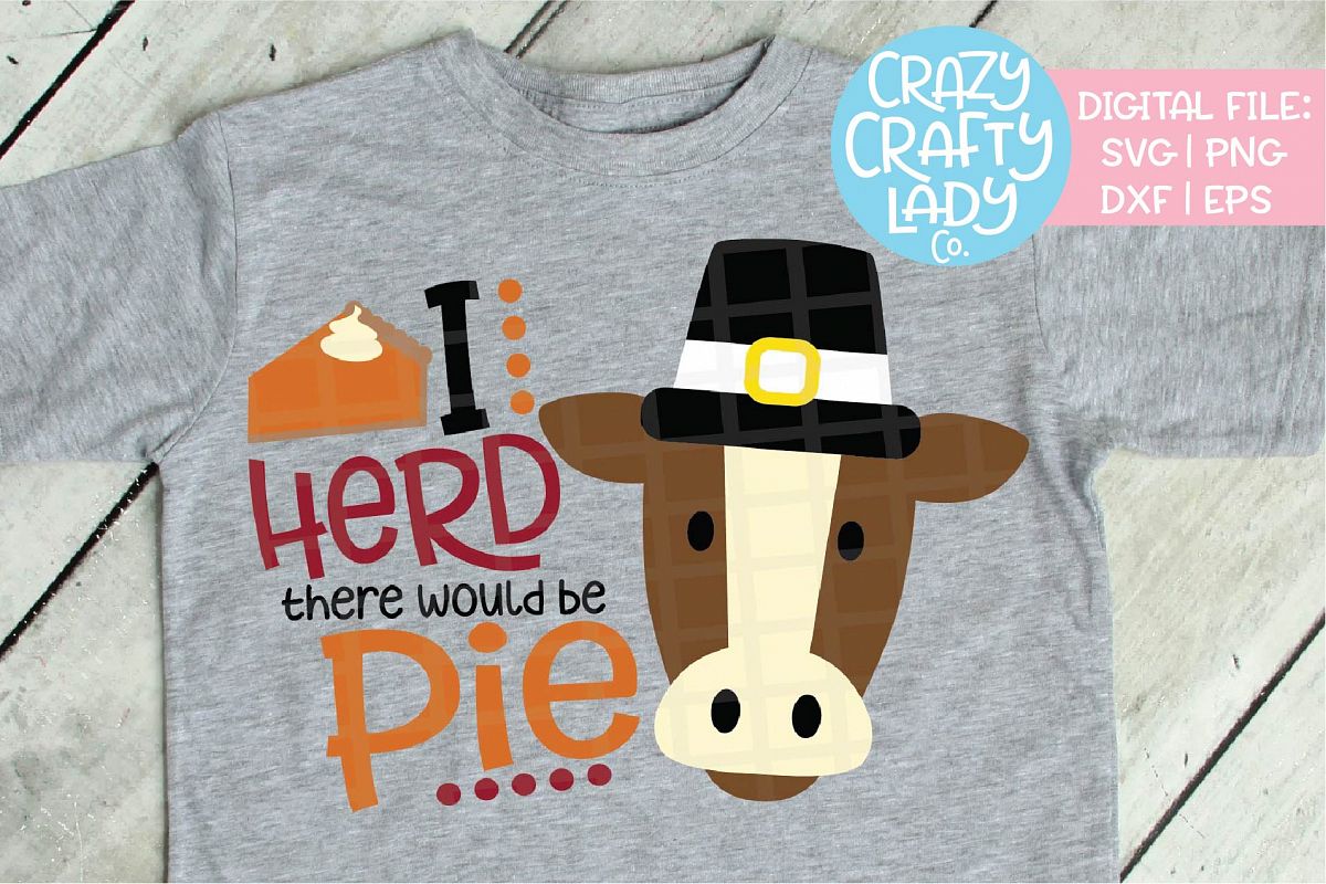 Thanksgiving Cow SVG DXF EPS PNG Cut File example image 1