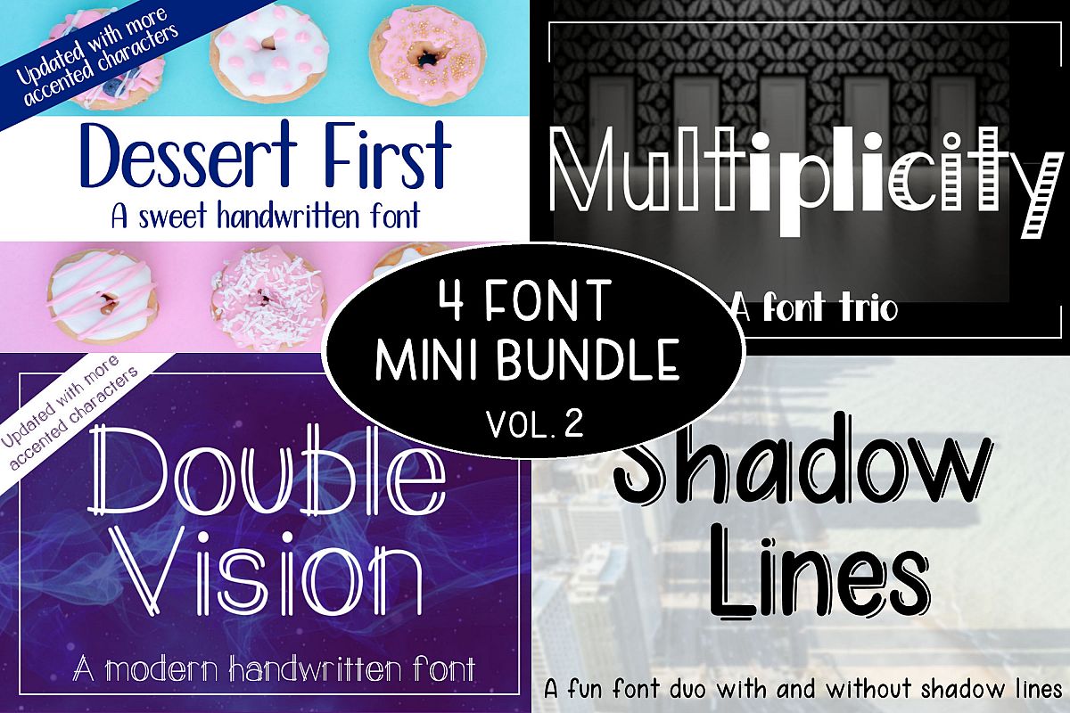 4 Font Mini Bundle - Volume 2 example image 1