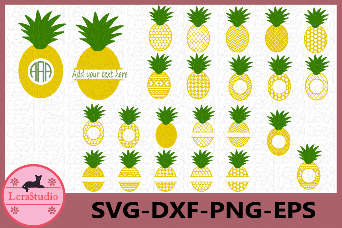 Download Pineapple Monogram SVG, Pineapples SVG File, Pineapple Svg