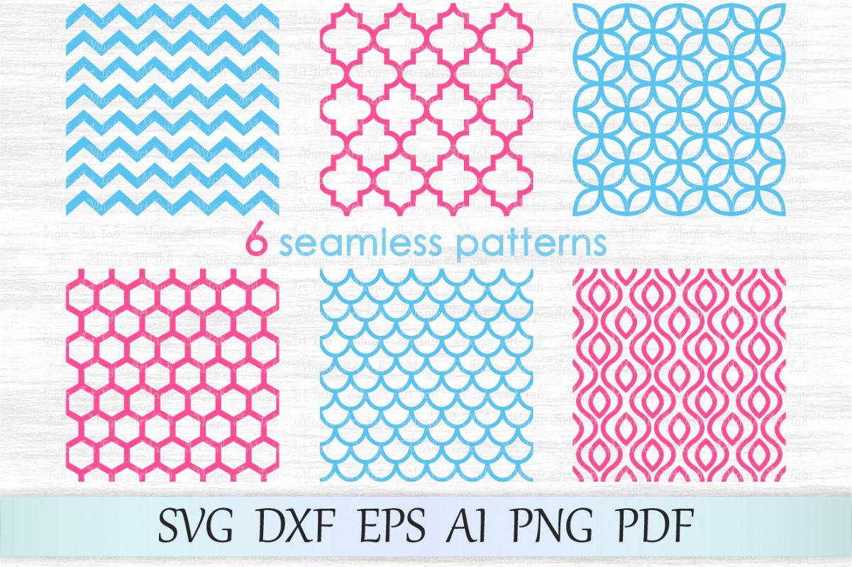 Seamless patterns svg, Mermaid scale pattern svg, Chevron ...