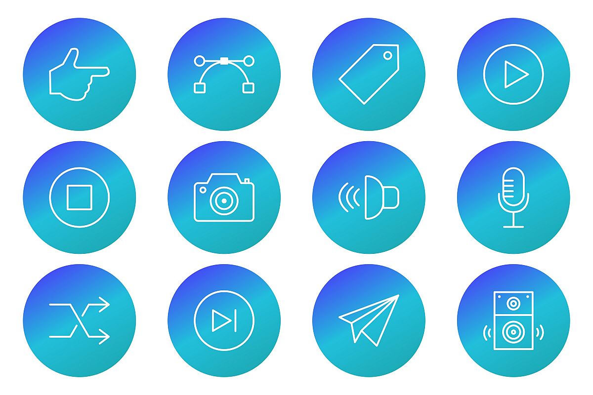 Set Of Multimedia Icons example image 1