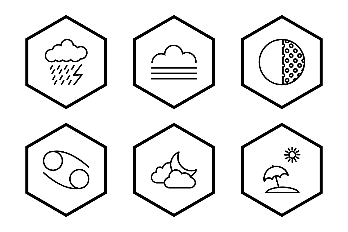 Set Of Weather And Season Icons example image 1