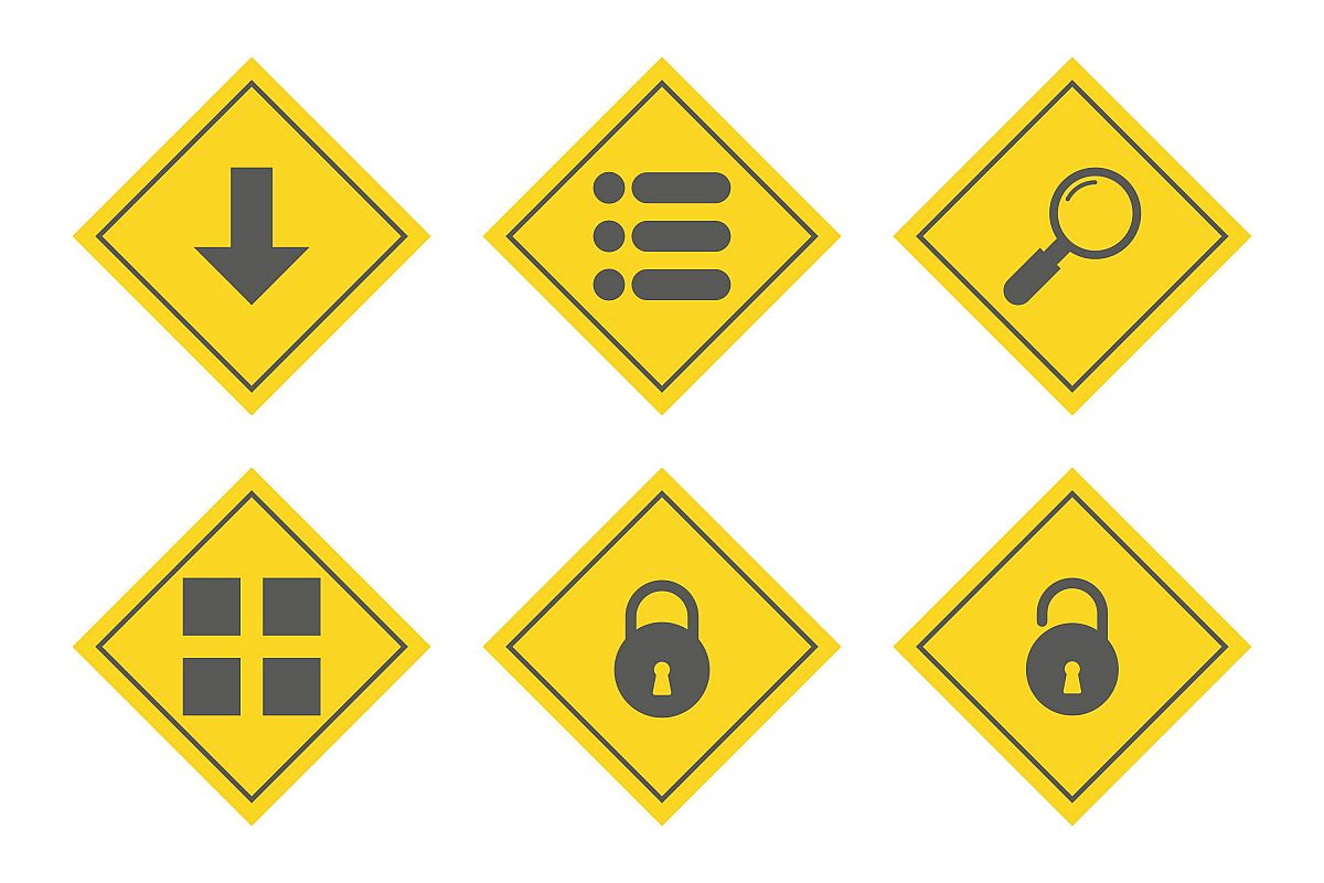Set Of Basic Elements Icons example image 1