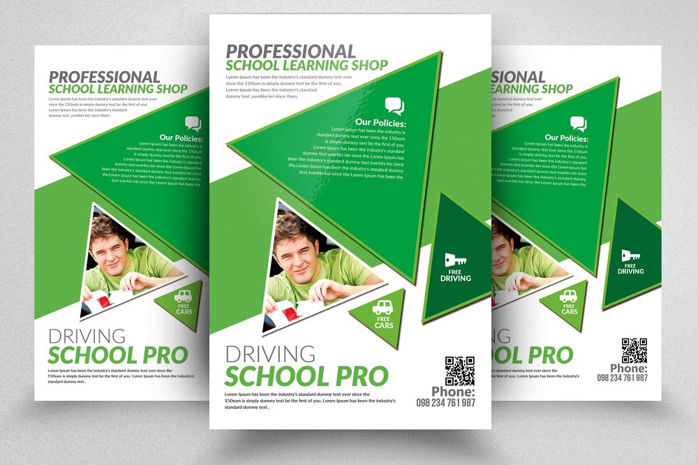 Driving Learning School Psd Flyers example image 1