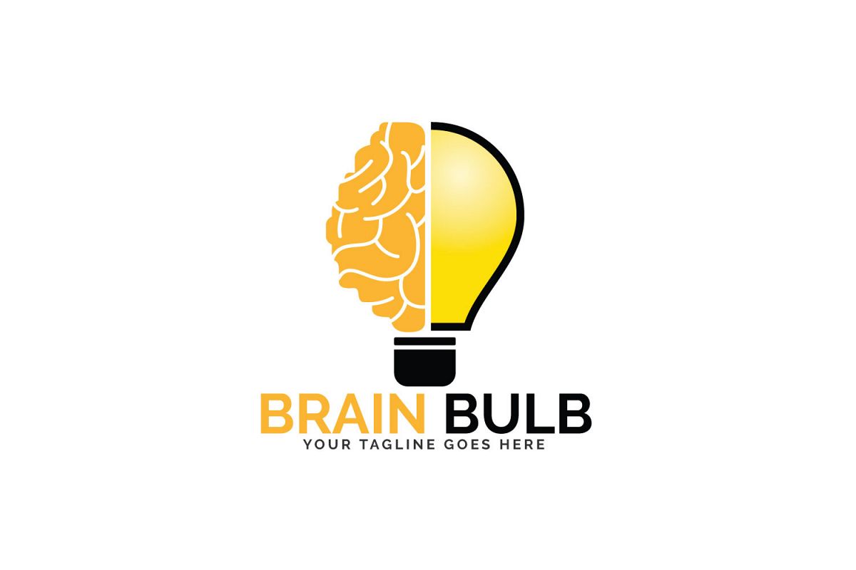 Brain Bulb Logo Design. example image 1