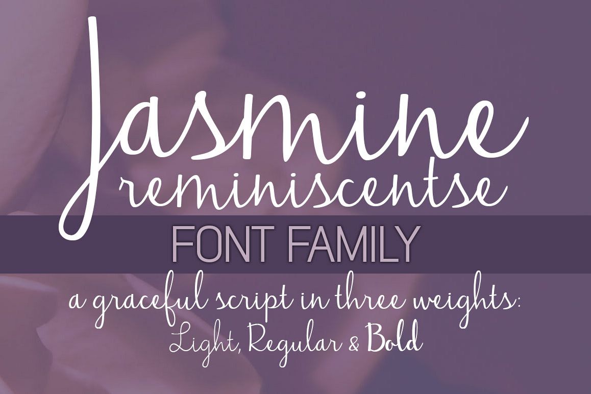 Jasmine Reminiscentse Font Family example image 1