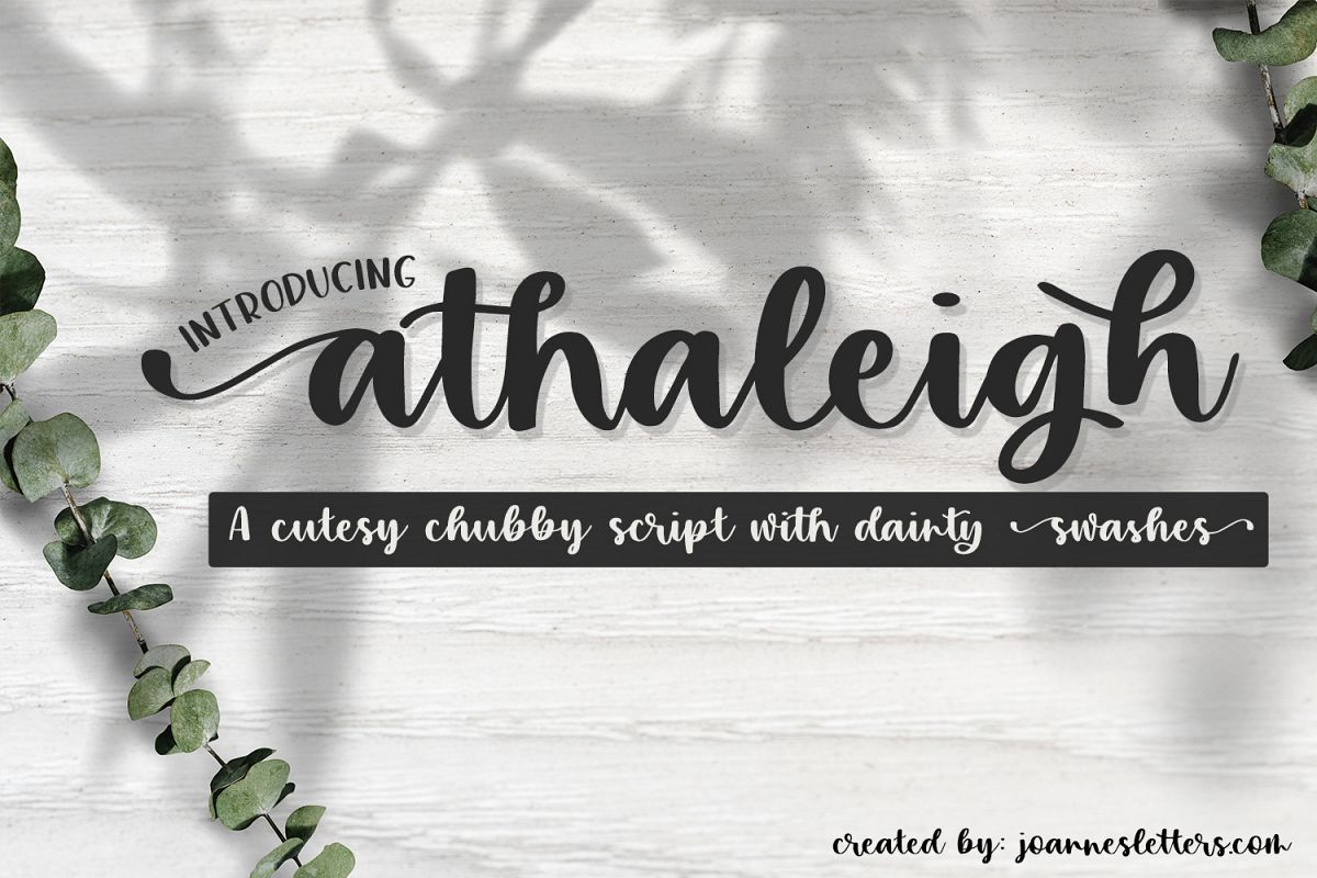 Athaleigh Script| A cutesy chubby script with dainty swashes example image 1