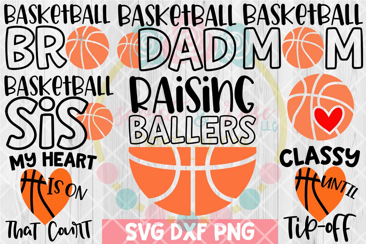 Basketball Bundle SVG DXF PNG 8 Cutting Files example image 1