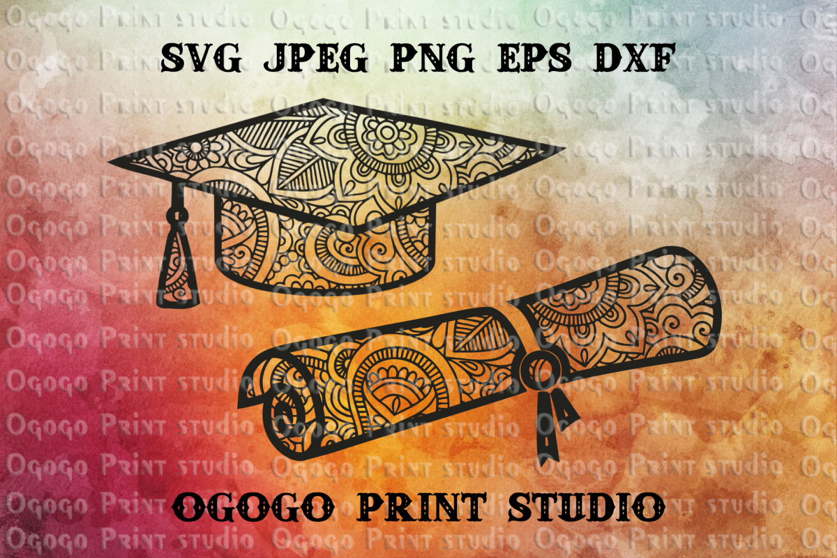 Download Graduate SVG, Graduation Cap SVG, Diploma svg, Zentangle ...