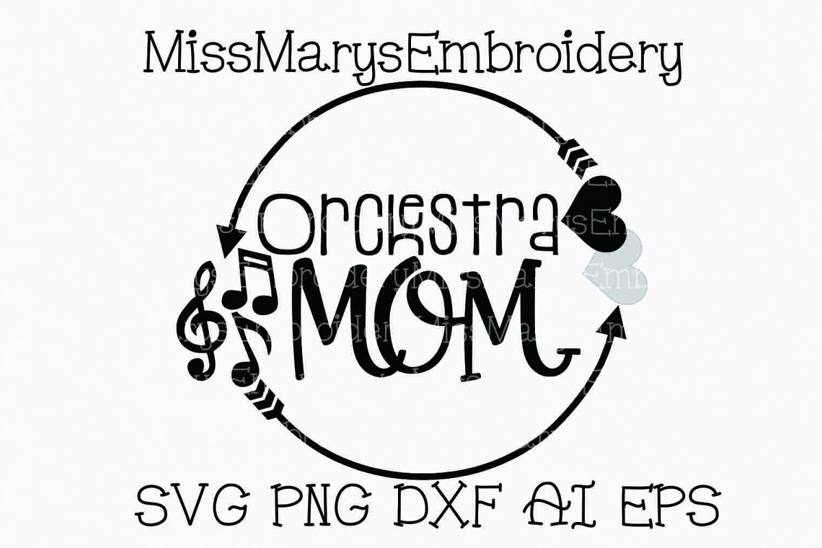 Download Orchestra Mom Arrow Monogram SVG Cutting File PNG DXF AI ...