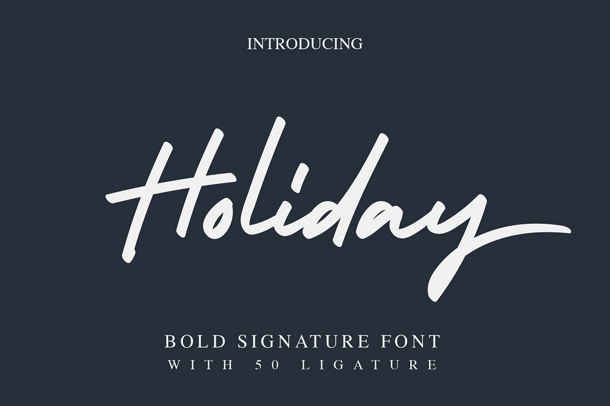 Holiday - Bold Signature Font example image 1