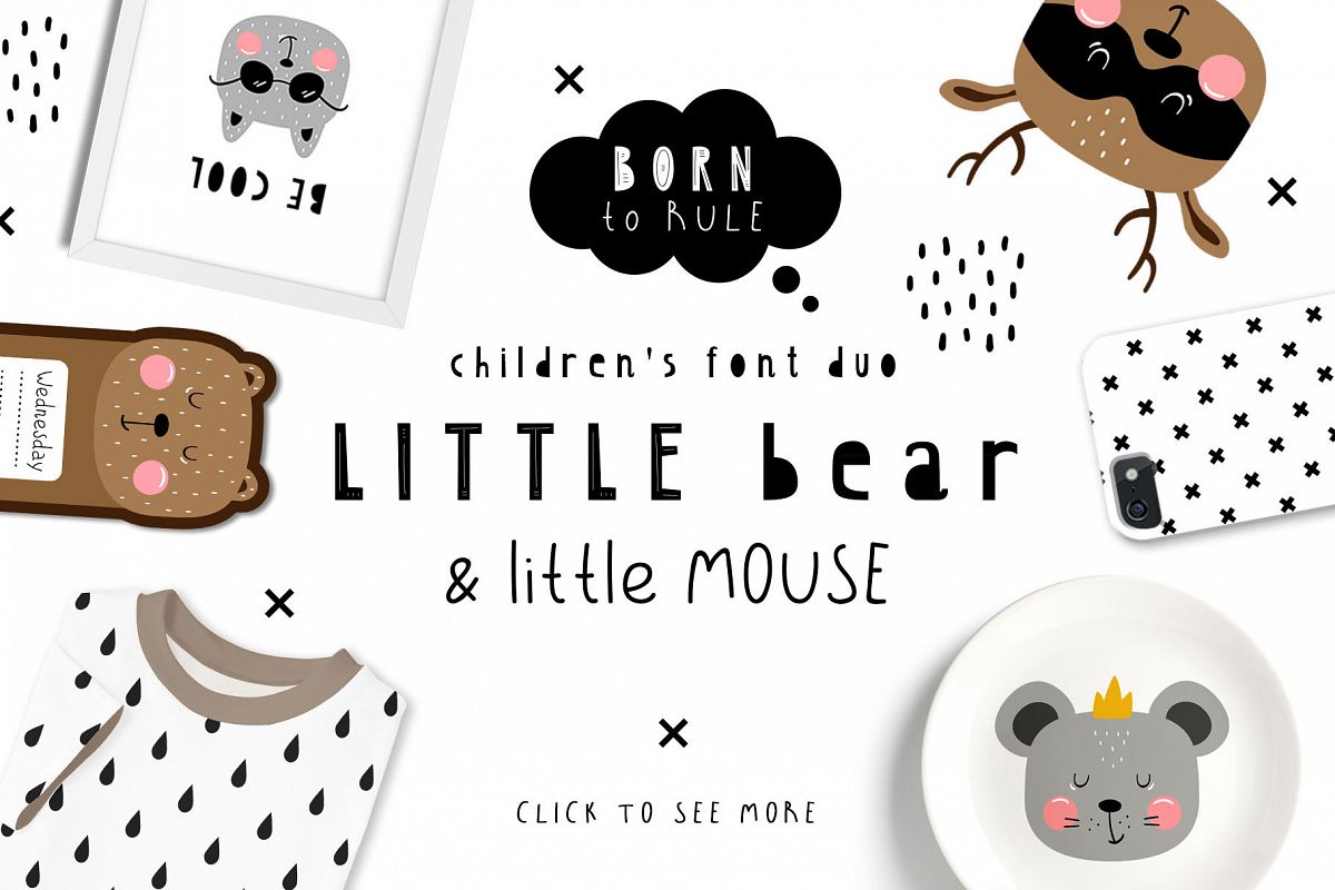 LittleBear & LittleMouse - Font Duo example image 1