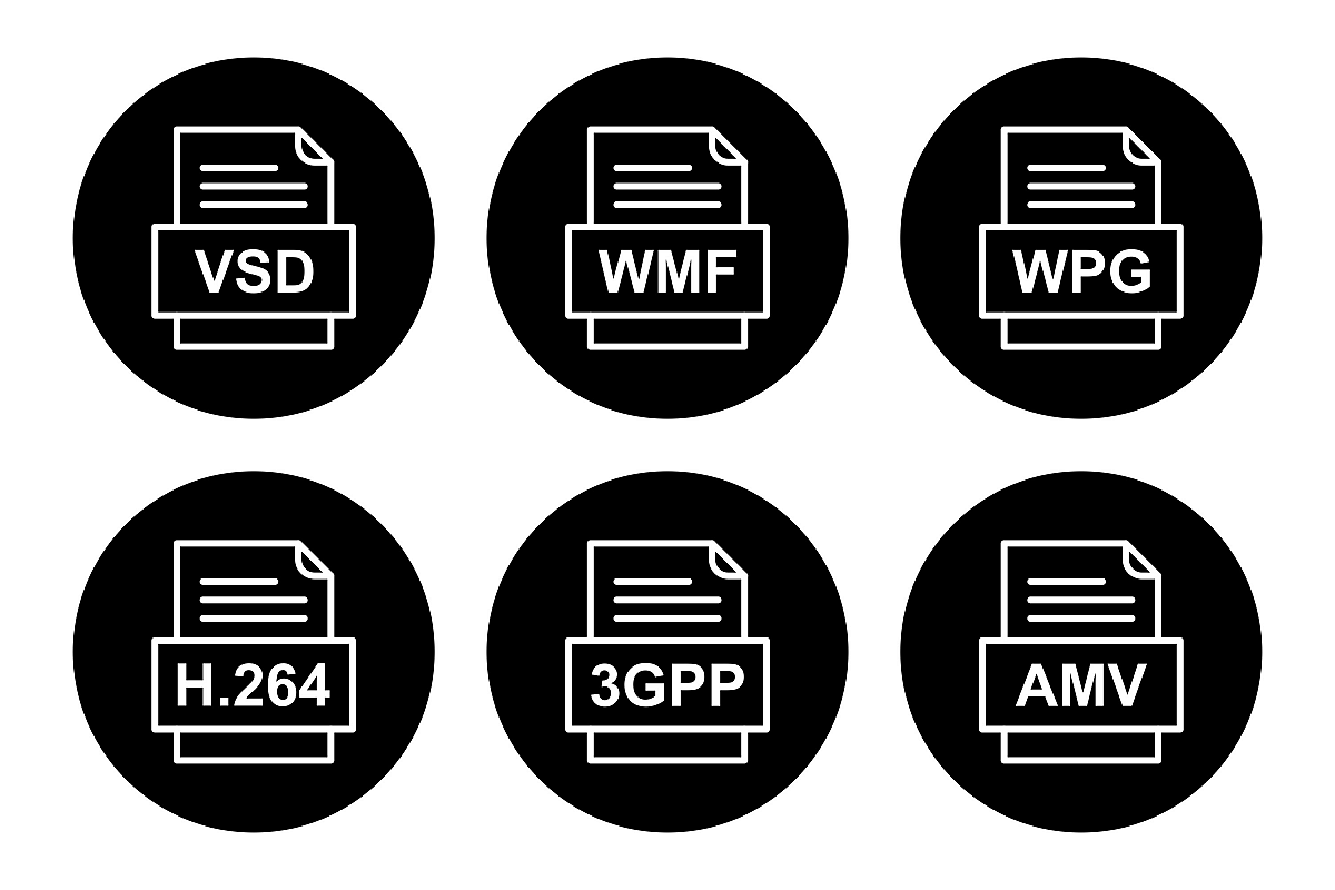 Set Of File Formats Icons example image 1