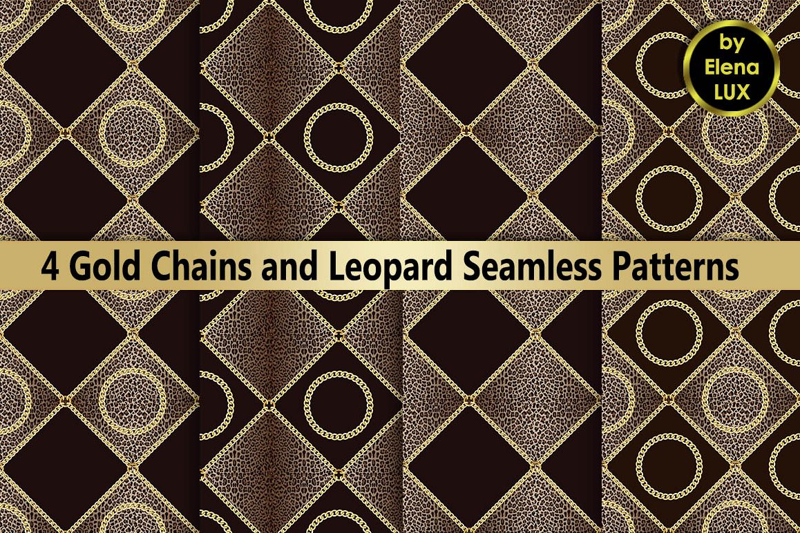 Chains and Leopard Seamless Set example image 1
