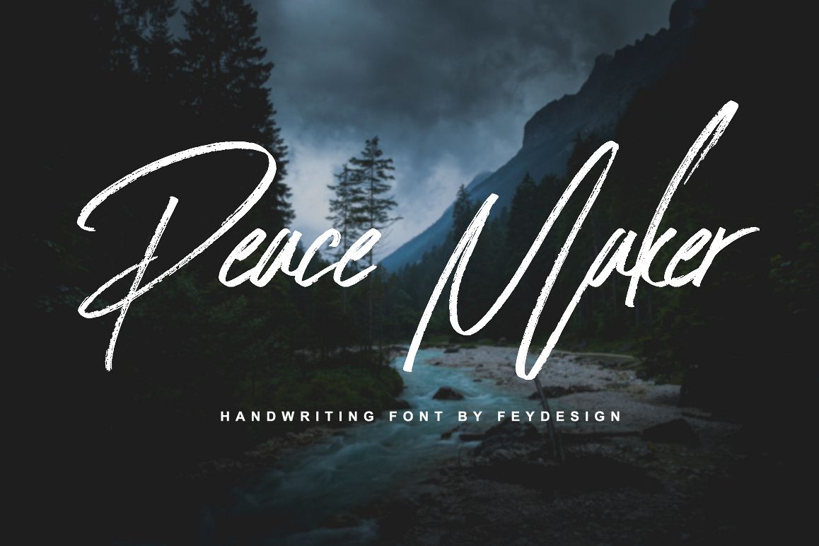 Peace Maker - Handletter Font example image 1