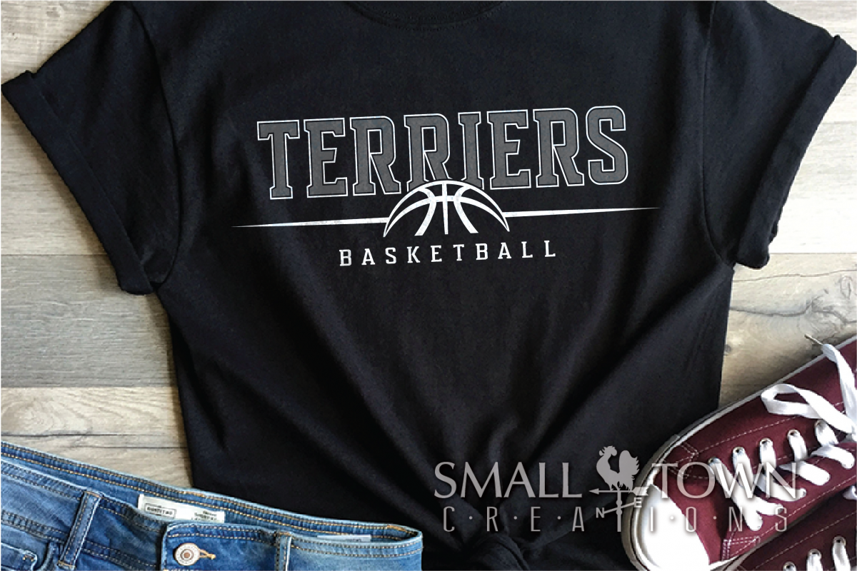 Terrier, Basketball, Sport, Team, Logo, PRINT, CUT, DESIGN example image 1