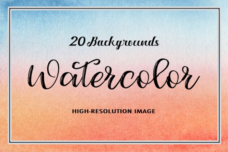 20 Watercolor Backgrounds example image 1