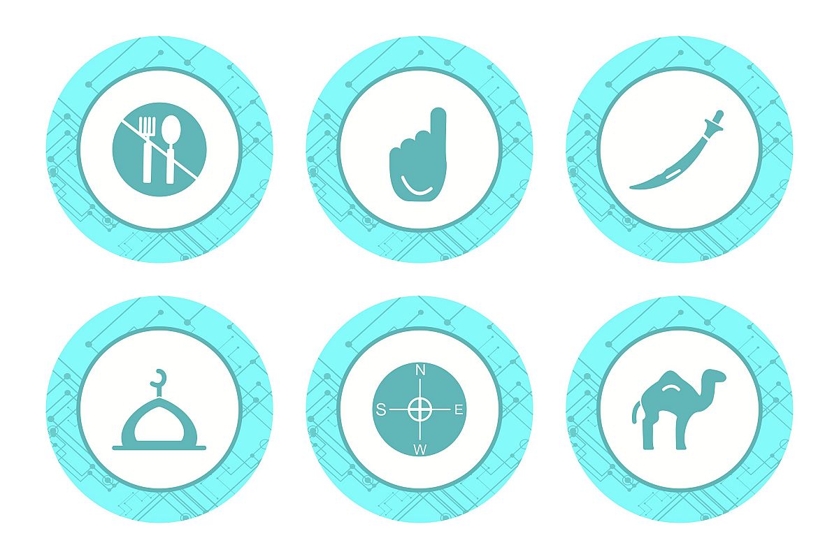 Set Of Ramadan Icons example image 1