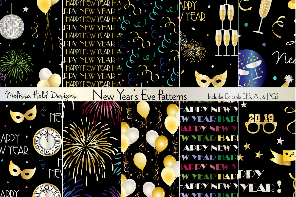New Year's Eve Patterns example image 1