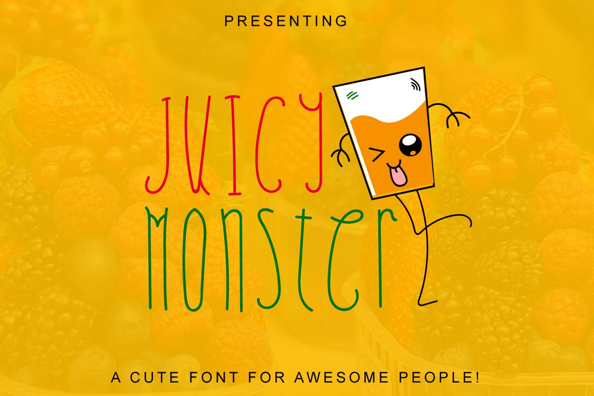 Juicy Monster - A Fun Cute Font example image 1