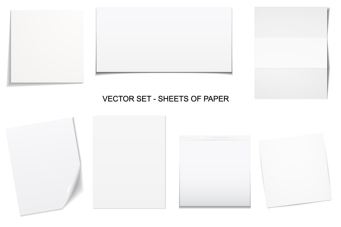 Sheets of paper. Vector collection. example image 1