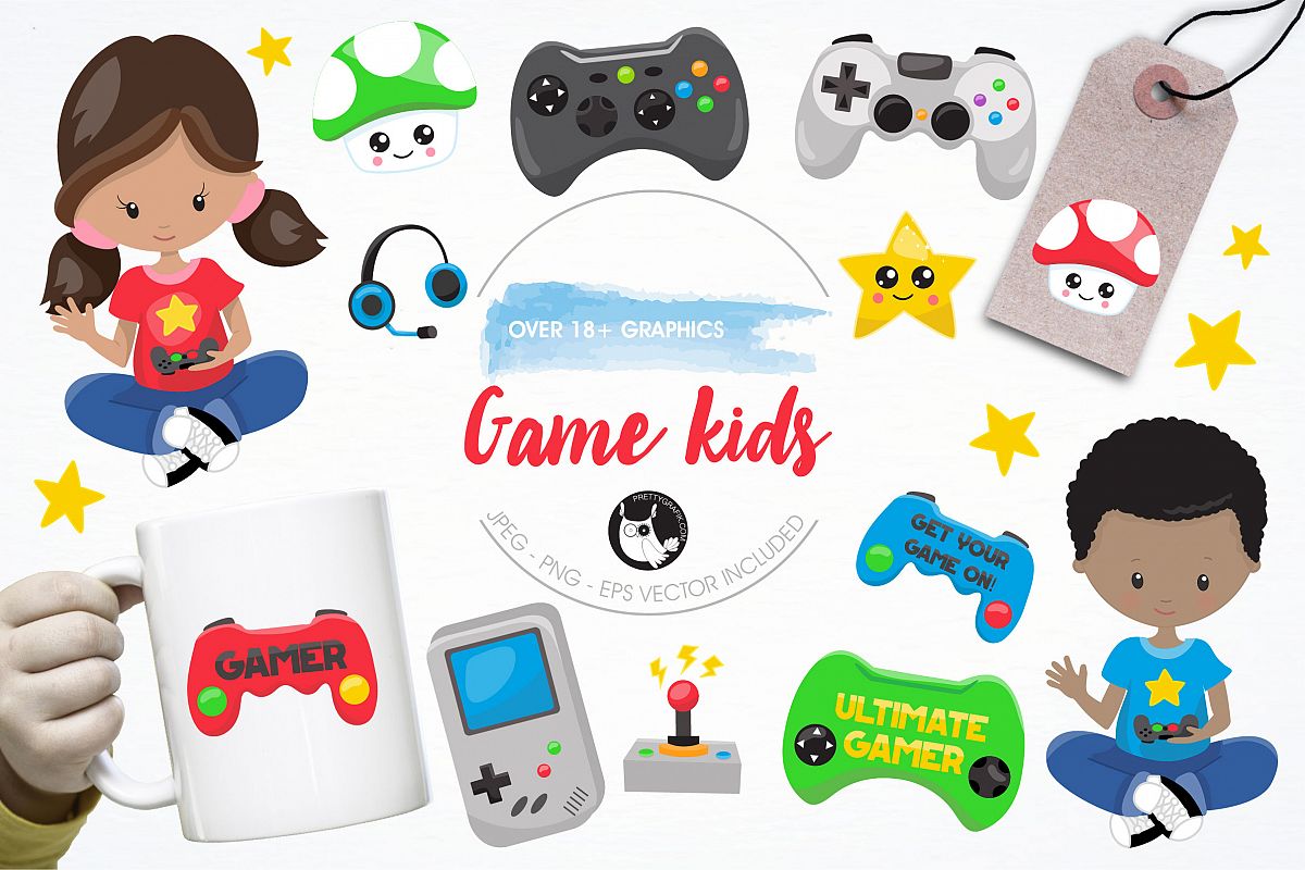 Game kids graphics and illustrations example image 1